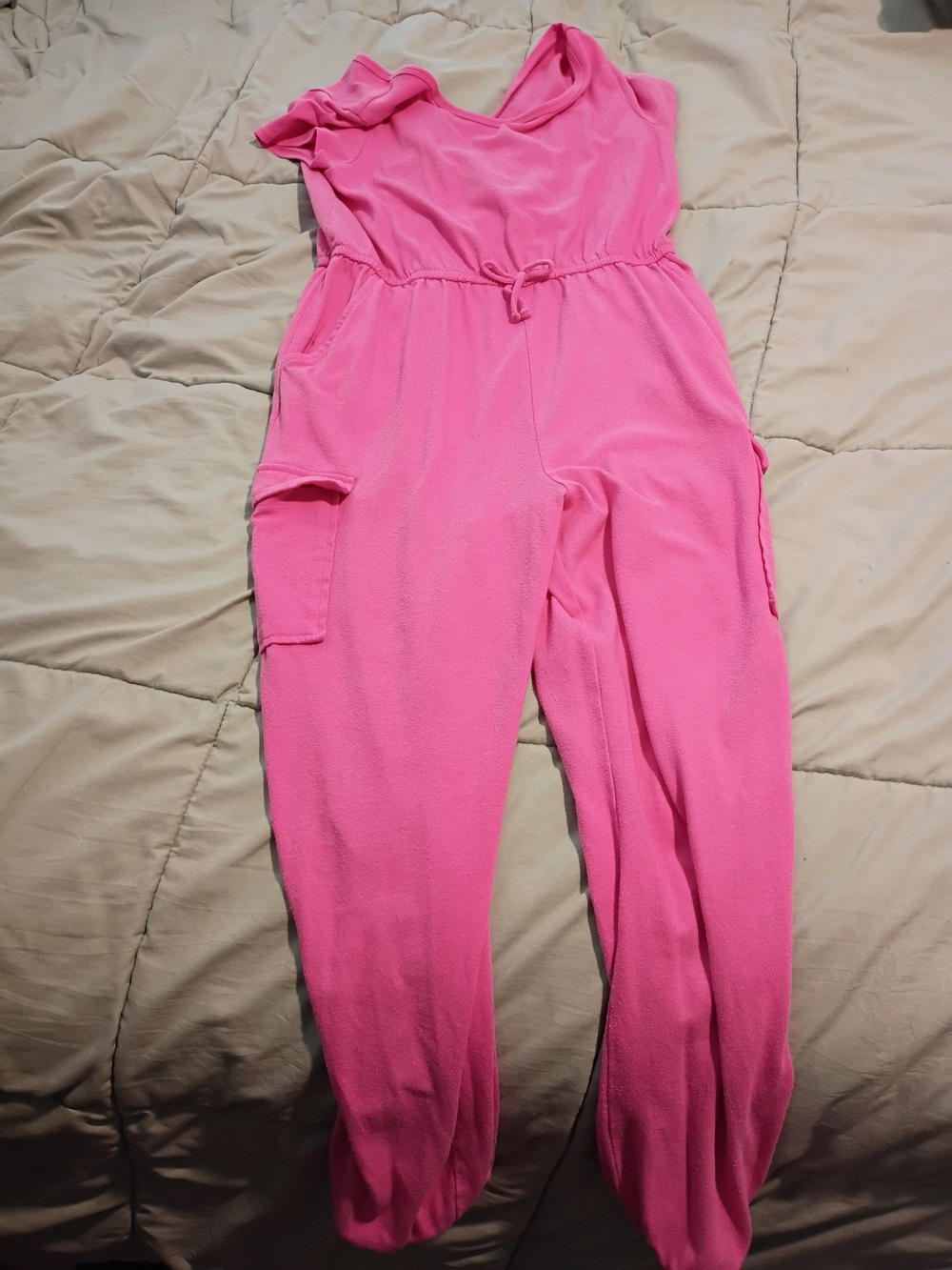 wonder nation Pink Jumpsuit with Drawstring Waist